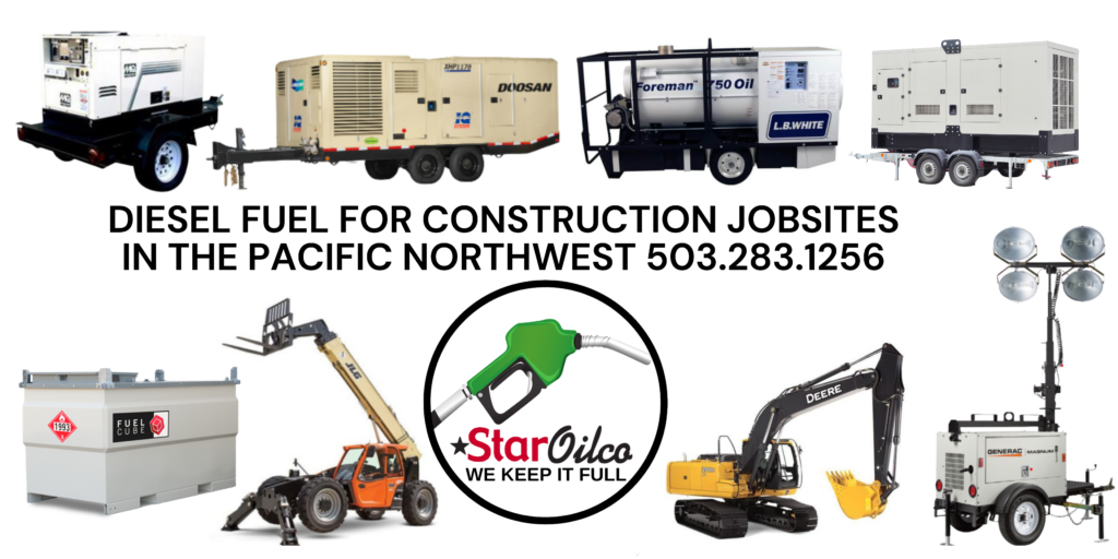 Diesel Fuel for construction jobsites in the Pacific Northwest